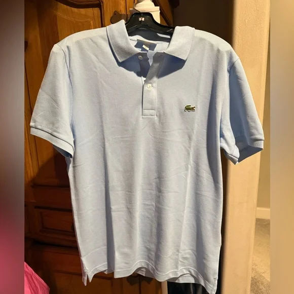 BRAND NEW Lacoste Men's Light Blue Polo Shirt Size Large Slim Fit NWT - Picture 6 of 13